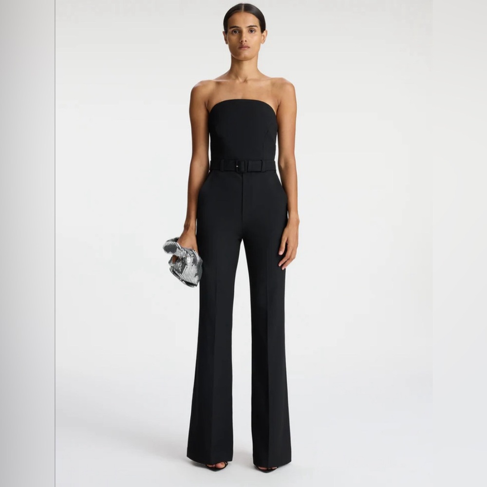 A.L.C. Black Strapless Jumpsuit